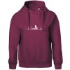EKG fyzioterapia - Oversized mikina dámská Moon - kratšia + širšia - 2XL ( Fuchsiová )