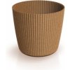 PROSPERPLAST Květináč MILLY ROUND ECO WOOD naturo 39 cm