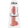 King cock - 11 dildo flesh with balls 28 cm