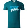 Six seven - písmo - Tričko z organickej bavlny - L ( Petrolejová )