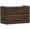 Hansgrohe Xelu Q Umývadlová skrinka, 63x98x50 cm, 2 zásuvky, tmavý orech/chróm 54034000-HG