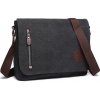 Miss Lulu taška Kono crossbody messenger látková čierna
