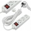Predlžovací Kábel s prepäťovou ochranou Ecolight 5 m, 3 ks zásuviek, biely