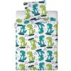 FARO Bavlnené obliečky do postieľky Dino skate - 100x135 cm + 40x60 cm