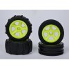 Kolesá Carson Paddle Tires neon yellow pre 2WD 4 ks 1/10