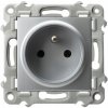 Elektrická zásuvka nástenná Ospel strieborná