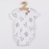 Dojčenské bavlnené body s krátkym rukávom Nicol Ella biele - 92 (18-24m) - VÝPREDAJ