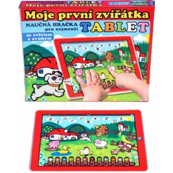 Teddies Tablet farma Moje první zvířátka 24x19x1,5 cm na baterie v krabičce