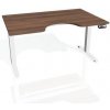 Hobis Pracovný stôl Motion Ergo, PO, 2S, 140x70,5-120,5x90 cm, orech/biela