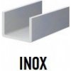 Nerezový uchytávací profil tvaru U, pre lamely, veľkosť S, INOX A304