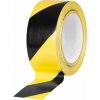 Páska Strend Pro, 50 mm, L-33 m, PVC, lepiaca, výstražná, žltá/čierna