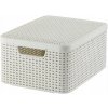 CURVER úložný box RATTAN M, 39,3 x 29,3 x 18,7 cm, biely, 03618-885