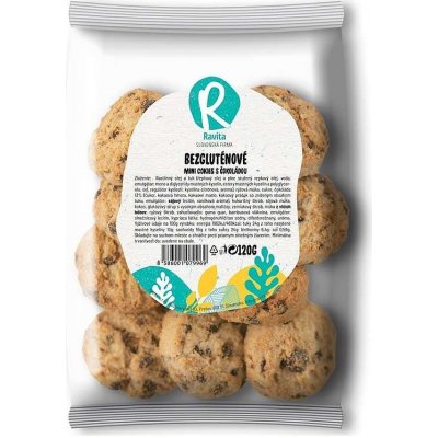 Ravita Mini cookies s čokoládou bezgluténové 120 g