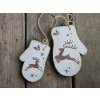 WoodenLove Rukavičky biele Rozmery: 10,5x15,5 cm a 8,5x12 cm