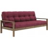 sofa KNOB by Karupdesign - 95* 205 cm carob (hnedý) + futon bordeaux 710