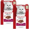 GOURMET mon Petit krmivo pre mačky Mäso MIX 12 x 50 g