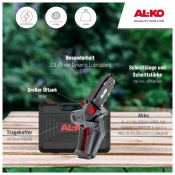 AL-KO CSM 1815 Kit de scie sans fil confort 18 V