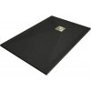 Mexen Stone+ kompozitný sprchový kút obdĺžnikový 80 x 70 cm, čierny, zlatá krytka - 44707080-G