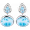 Nefertitis Larimar náušnice striebro Ag 925 VE049761 NF33333 - 1,9 cm, 4,8 g