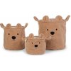 Childhome Kôše na hračky Teddy Beige 3 ks