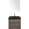 Kúpeľňový nábytkový set Sanox Dante farba čela tabacco ŠxVxH 61 x 170 x 45,5 cm s umývadlom z prírodného kameňa a zrkadlovou skrinkou