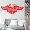Veselá Stena Samolepka na stenu Harley Davidson orol Farba: červená, Veľkosť: 100 x 43 cm