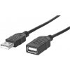 MANHATTAN Kabel USB 2.0 prodlužovací A Male / A Female 1,8m černý