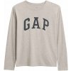 Detské tričko GAP, V-FRCH LS LOGO TEE sivá,čierna XS