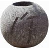 Indonézia Tsukubai s čínskymi znakmi 28 cm - láva