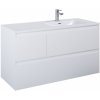 Elita Split skrinka 120x45.8x63.5 cm závesná kúpeľňová skrinka pod umývadlo biela RE012005155290