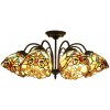 Brilagi - Tiffany vitrážový prisadený luster MIRABELLA 8xE27/60W/230V pr. 68 cm BRD-12028/8xE27 + záruka 3 roky zadarmo