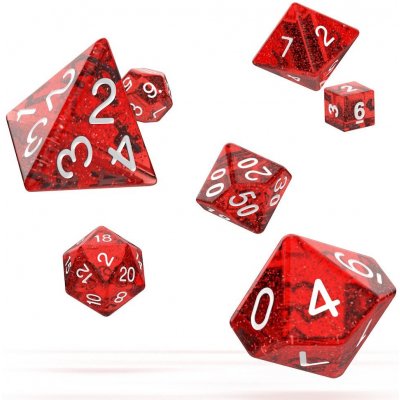 Oakie Doakie Dice RPG Set MarbleRed Kocka Set 7