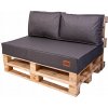 Golden Garden Paletové sedenie GG37 podsedák a vankúš 120cm x 80cm x 15cm Sivá tmavá