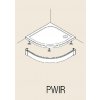 SanSwiss Marblemate - Hliníkový přední panel pro čtvrtkruhovou vaničku, šířka 800 x 800 mm, rádius 550 mm - vanička aluchrom PWIR5508050