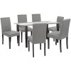 Jedálenský set Cadiz 6+1 čierno-sivý