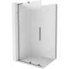 Mexen Velar L posuvná sprchová stena Walk-in 100 x 200 cm, mráz 8 mm, gun metal - 871-100-003-33-95