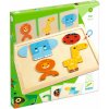 Puzzle - Djeco Djeco Magnetické puzzle Tváre zvieratiek GeoBasic