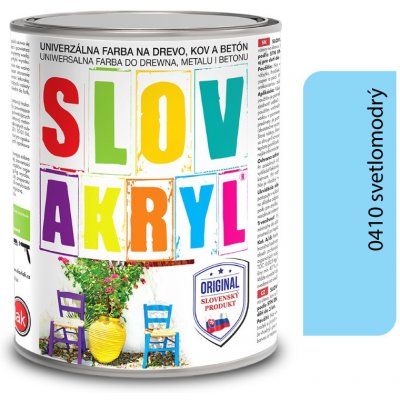 Slovlak Slovakryl 0410 - svetlomodrý 0,75kg