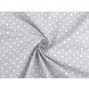 Bavlněná látka puntík METRÁŽ šíře 160 cm - 1 (41) šedá světlá