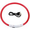 Reedog Full Light USB nabíjací svietiaci obojok pre psy a mačky - červená - L