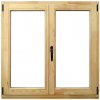 EURO Drevené okno OS 2, P, 90 × 90 cm, trojsklo, pravé, borovica