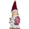 Dekorácia MagicHome Dievča so sobom, 7.6x9.2x23 cm