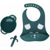 BABYMOOV Silikónová miska s prísavkou, lyžičkou a podbradníkom FIRST´ISY KIT Dog
