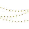Partydeco Girlanda zlatá hviezda (3,6 m)