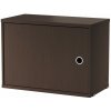 String Komoda String Cabinet with swing door, dark oak