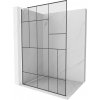 MEXEN/S - Kioto L Sprchová zástena WALK-IN 110 x 200, čierny vzor, biela 800-110-103-20-78
