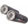 GPR Dvojitá koncovka výfuku Slip - on GPR M3 D.58.M3.PP Brushed Stainless steel including removable db killers and link pipes