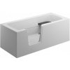Polimat Vovo bezbariérová obdĺžniková vaňa s dvierkami 150x75 cm biela 00484