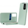 Knižkové puzdro Smart View Window s priehradkou na karty pre Samsung Galaxy S25 5G – zelené