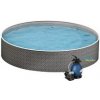 Bazén AZURO RATTAN 3,6 x 1,2 m + piesková filtrácia 4,5m3 / h